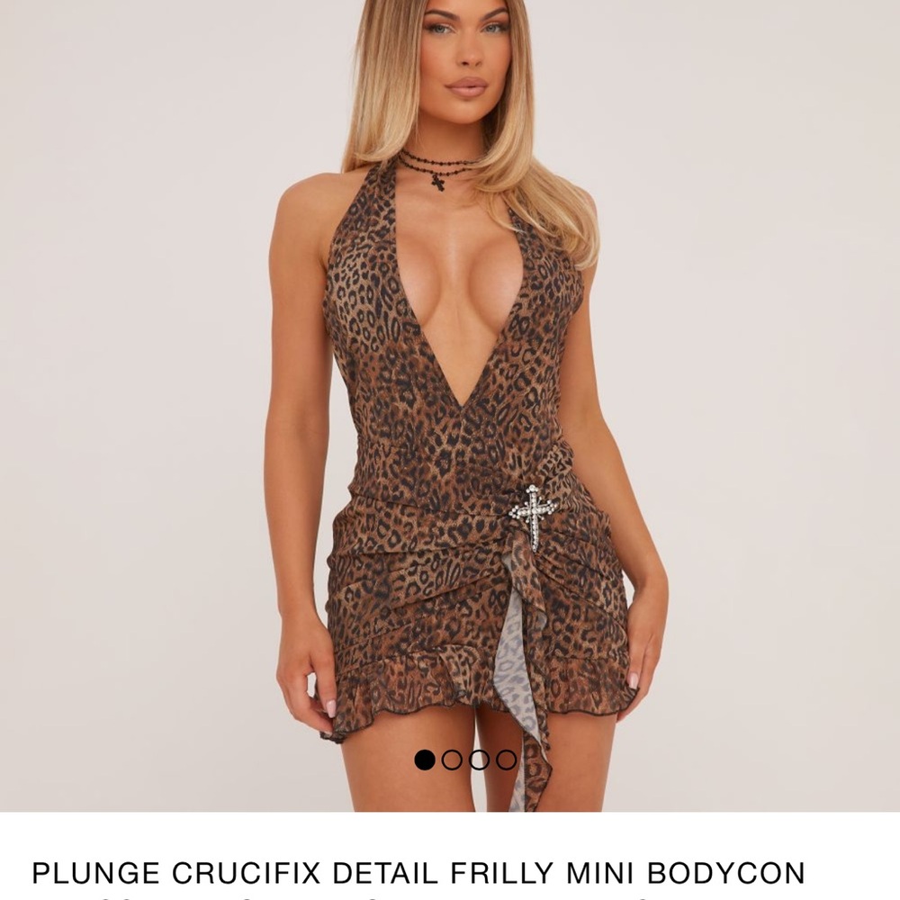 Leopard mini dress brand nee with tags from EGO